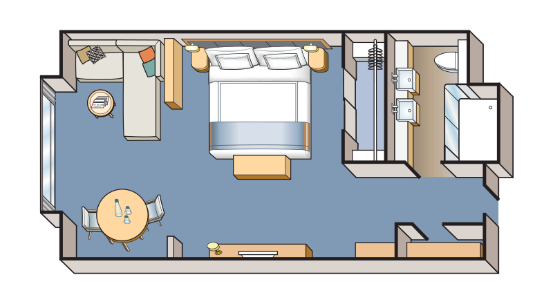 Nordic Junior Suite stateroom floor plan