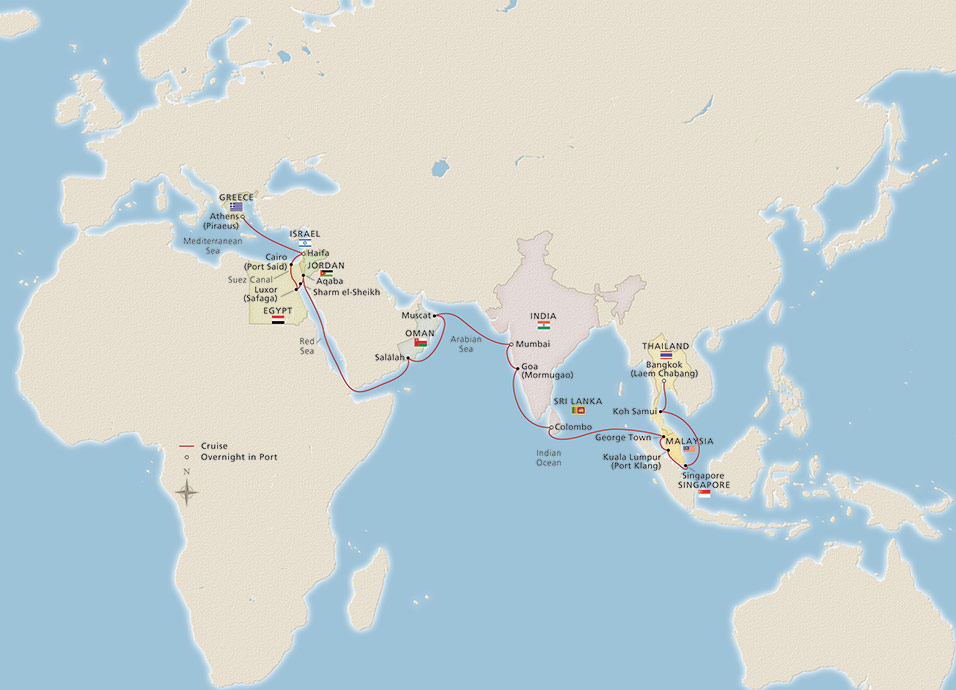 Voyage of Marco Polo Map