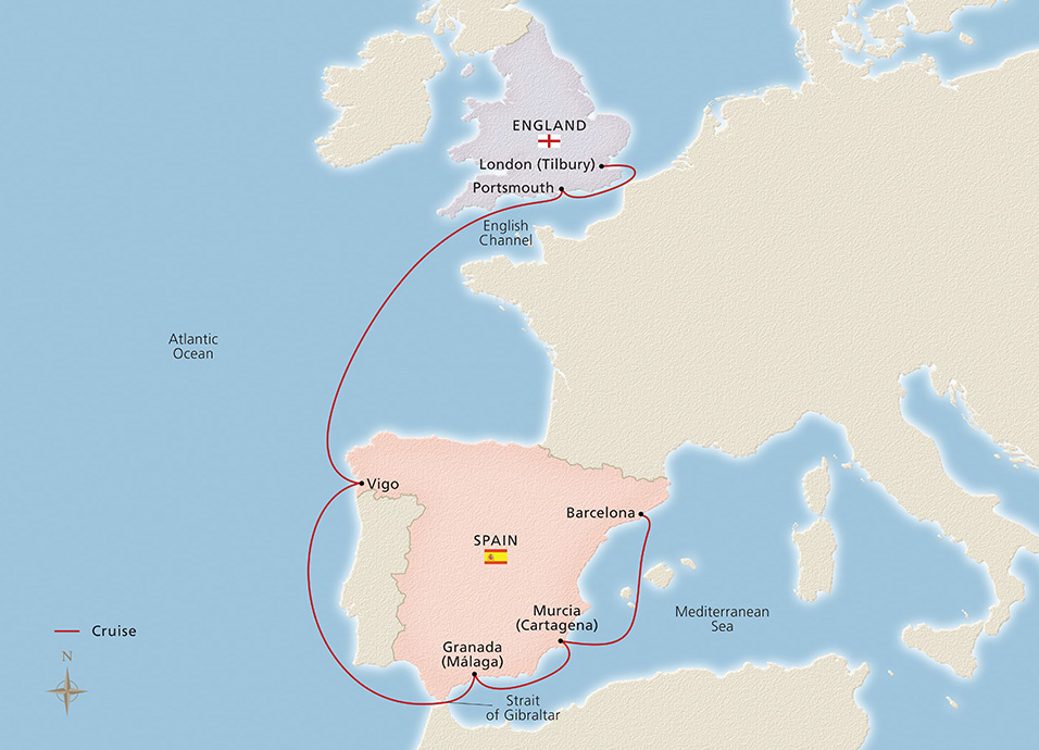 Map of Iberian Explorer itinerary
