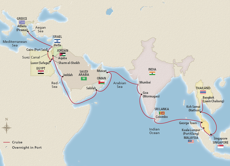 Map of Voyage of Marco Polo itinerary