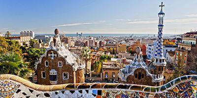Barcelona skyline created by Antoni Gaudi