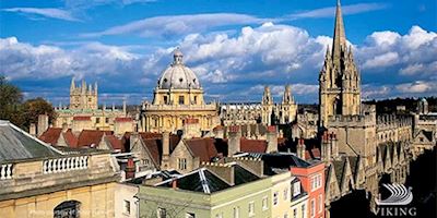 Aerial panorama of Oxford University, England