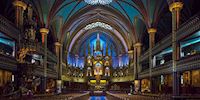 Interior of the Basilica of Notre-Dame in Montreal