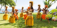 Traditional dancers, Papeete, Tahiti