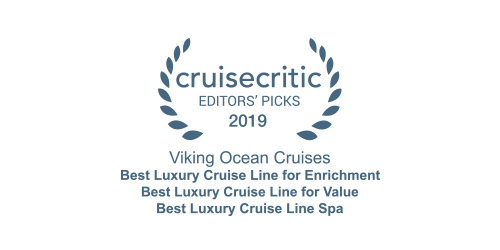 Cruise Critic Editors' Picks Award 2019 for Viking Ocean Cruises